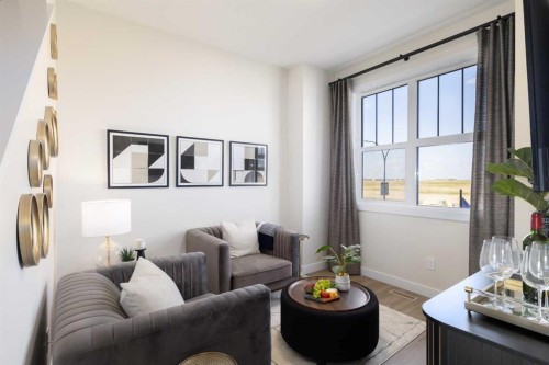 41 Wild Rose Way Se, Calgary, AB - Indoor Photo Showing Living Room