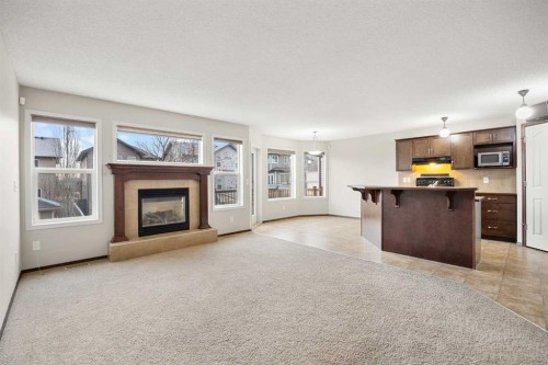 49 Sage Valley Manor Nw, Calgary, AB - Indoor With Fireplace