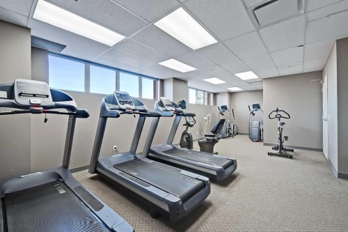 1807-1053 10 Street Sw, Calgary, AB - Indoor Photo Showing Gym Room