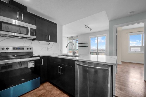 1405-1410 1 Street Se, Calgary, AB - Indoor Photo Showing Kitchen With Double Sink With Upgraded Kitchen