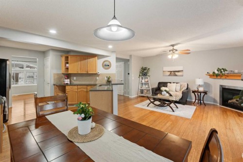 146 Copperstone Grove Se, Calgary, AB - Indoor With Fireplace
