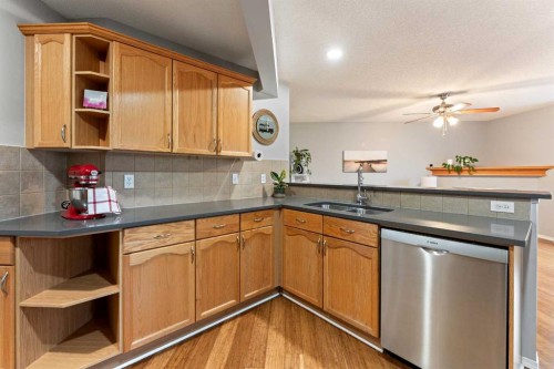 146 Copperstone Grove Se, Calgary, AB - Indoor Photo Showing Kitchen With Double Sink
