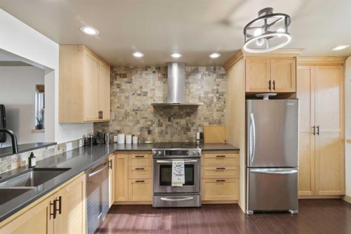 535 30 Avenue Nw, Calgary, AB - Indoor Photo Showing Kitchen With Double Sink With Upgraded Kitchen