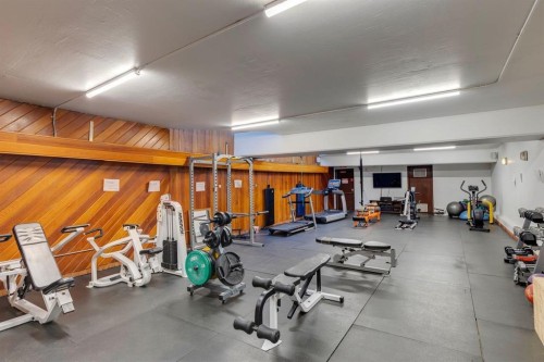 2D-215 2 Street Ne, Calgary, AB - Indoor Photo Showing Gym Room