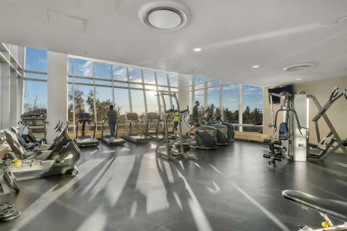 1205-55 Spruce Place Sw, Calgary, AB - Indoor Photo Showing Gym Room
