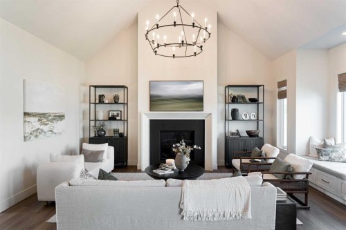 138 Legacy Forest Heights Se, Calgary, AB - Indoor Photo Showing Living Room With Fireplace