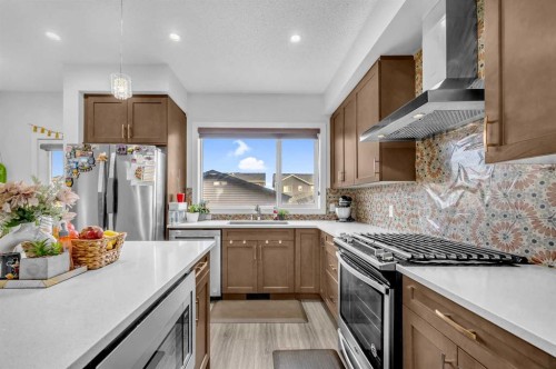 208 Cornergate Row Ne, Calgary, AB - Indoor Photo Showing Kitchen With Upgraded Kitchen
