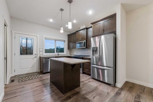 29 Saddlestone Link Ne, Calgary, AB - Indoor Photo Showing Kitchen With Upgraded Kitchen