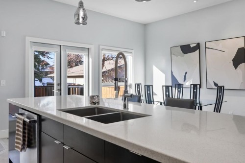2419 22 Street Nw, Calgary, AB - Indoor Photo Showing Kitchen With Double Sink