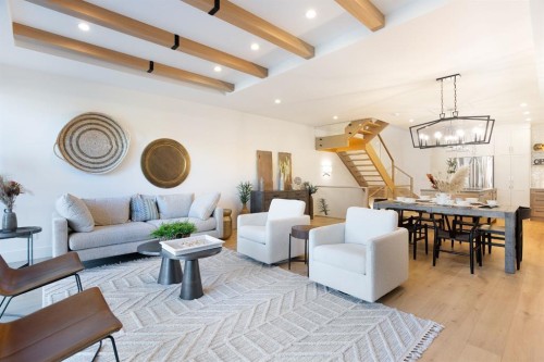 3(Nw)-617 4Th Street, Canmore, AB - Indoor Photo Showing Living Room