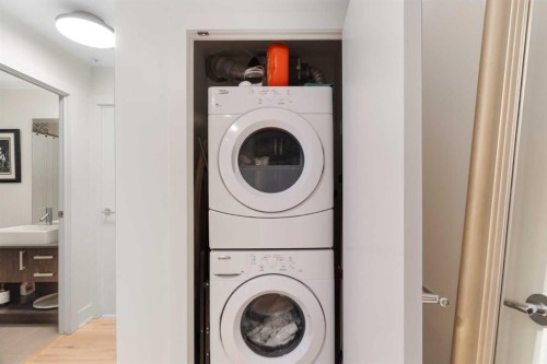303-550 Riverfront Avenue Se, Calgary, AB - Indoor Photo Showing Laundry Room