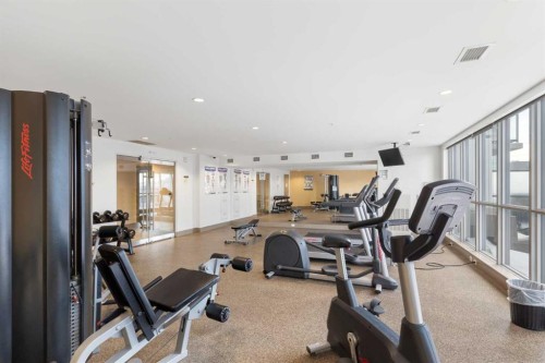 303-550 Riverfront Avenue Se, Calgary, AB - Indoor Photo Showing Gym Room