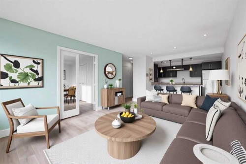 104-505 19 Avenue Sw, Calgary, AB - Indoor Photo Showing Living Room