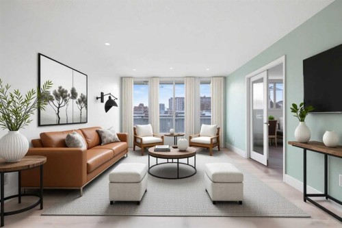 104-505 19 Avenue Sw, Calgary, AB - Indoor Photo Showing Living Room