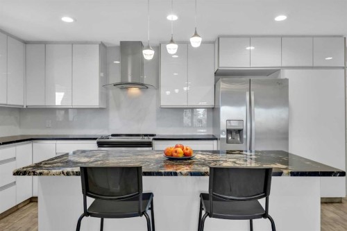 11 Selkirk Drive Sw, Calgary, AB - Indoor Photo Showing Kitchen With Stainless Steel Kitchen With Upgraded Kitchen