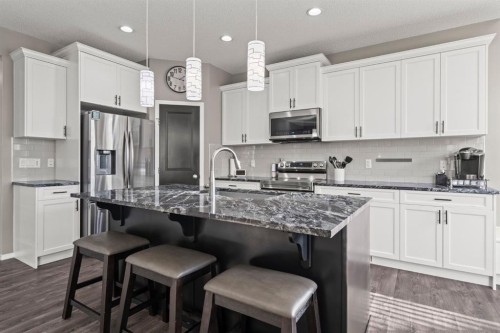 110 Brightonwoods Green Se, Calgary, AB - Indoor Photo Showing Kitchen With Stainless Steel Kitchen With Upgraded Kitchen
