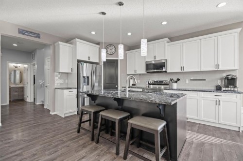 110 Brightonwoods Green Se, Calgary, AB - Indoor Photo Showing Kitchen With Stainless Steel Kitchen With Upgraded Kitchen