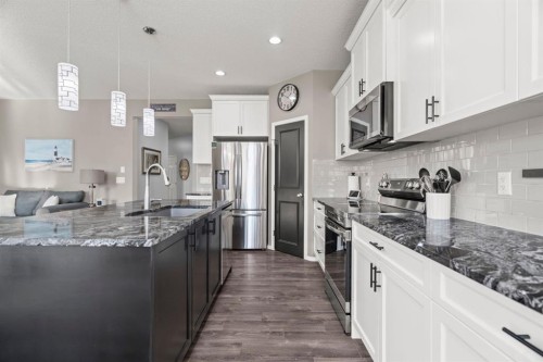 110 Brightonwoods Green Se, Calgary, AB - Indoor Photo Showing Kitchen With Stainless Steel Kitchen With Upgraded Kitchen