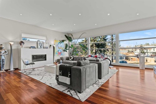 4712 Elbow Drive Sw, Calgary, AB - Indoor With Fireplace