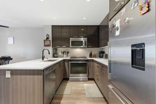 327-510 Edmonton Trail Ne, Calgary, AB - Indoor Photo Showing Kitchen With Upgraded Kitchen