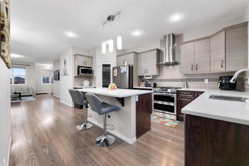 131 Redstone Boulevard Ne, Calgary, AB - Indoor Photo Showing Kitchen With Upgraded Kitchen
