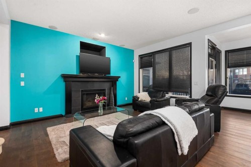 31 Royal Oak Circle Nw, Calgary, AB - Indoor Photo Showing Living Room With Fireplace