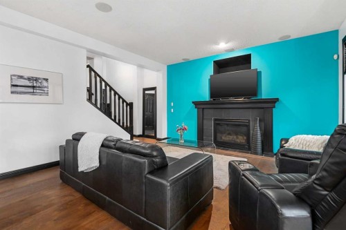 31 Royal Oak Circle Nw, Calgary, AB - Indoor Photo Showing Living Room With Fireplace