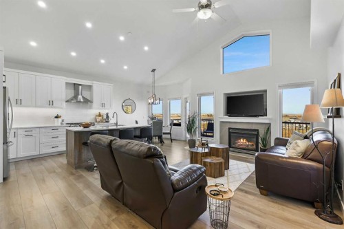 100 Hillcrest Boulevard, Strathmore, AB - Indoor With Fireplace