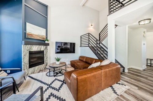 741 Sandringham Place Nw, Calgary, AB - Indoor With Fireplace