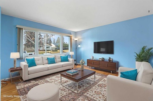 123 Glacier Drive Sw, Calgary, AB - Indoor Photo Showing Living Room