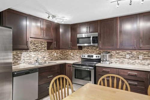 3943 Whitehorn Drive Ne, Calgary, AB - Indoor Photo Showing Kitchen With Double Sink With Upgraded Kitchen