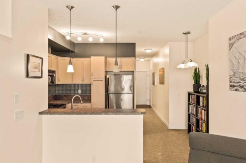 311-208 Holy Cross Lane Sw, Calgary, AB - Indoor Photo Showing Kitchen