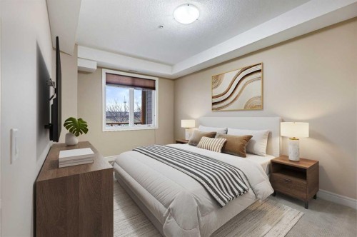 1243-2330 Fish Creek Boulevard Sw, Calgary, AB - Indoor Photo Showing Bedroom