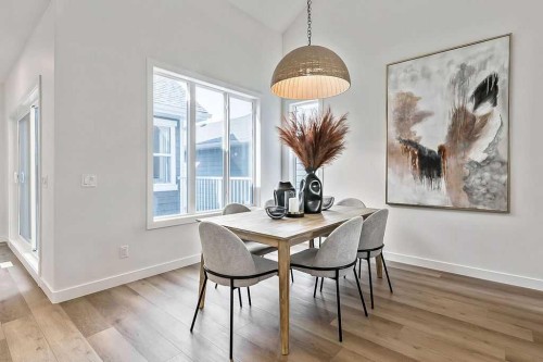 48 Drake Landing Square, Okotoks, AB - Indoor Photo Showing Dining Room
