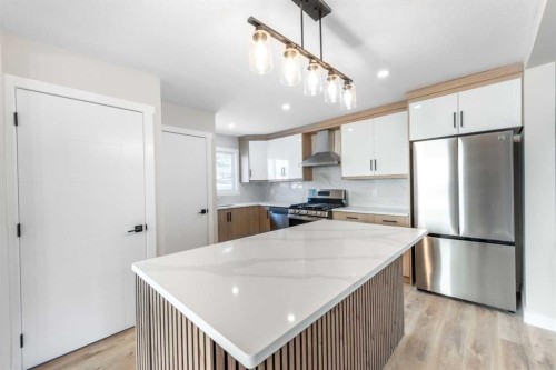1736 41 Street Ne, Calgary, AB - Indoor Photo Showing Kitchen With Upgraded Kitchen