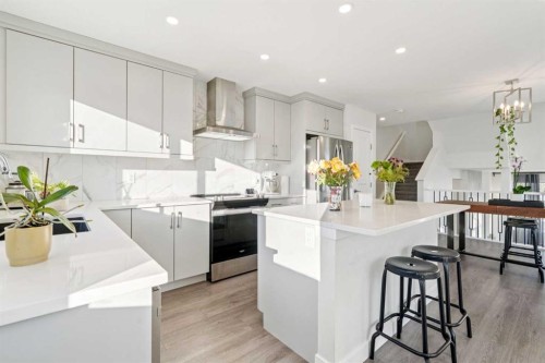 101 Lavender Manor Se, Calgary, AB - Indoor Photo Showing Kitchen With Upgraded Kitchen