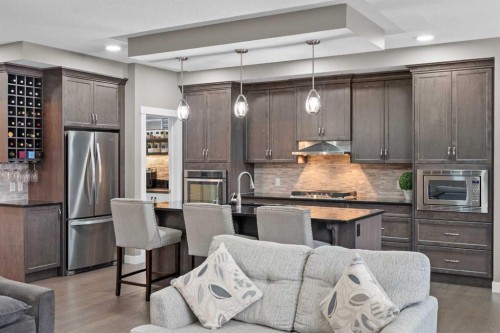 134 Cornerstone Circle Ne, Calgary, AB - Indoor Photo Showing Kitchen With Stainless Steel Kitchen With Upgraded Kitchen