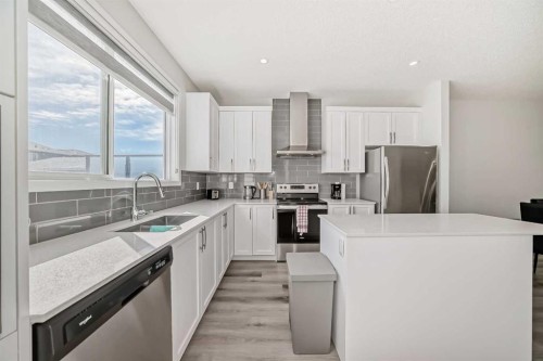 20 Creekstone Drive Sw, Calgary, AB - Indoor Photo Showing Kitchen With Stainless Steel Kitchen With Double Sink