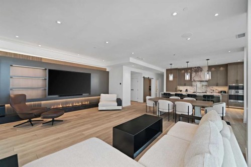 4104-530 3Rd Street Se, Calgary, AB - Indoor Photo Showing Living Room