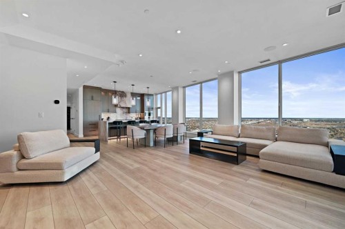 4104-530 3Rd Street Se, Calgary, AB - Indoor Photo Showing Living Room