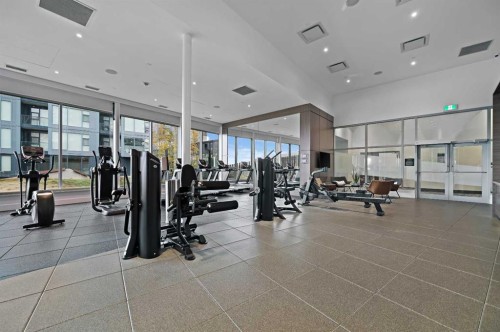 4104-530 3Rd Street Se, Calgary, AB - Indoor Photo Showing Gym Room