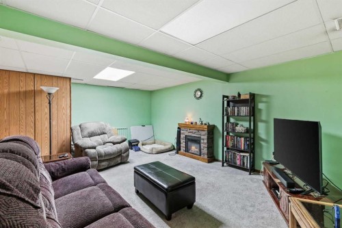 115 Castlegreen Close Ne, Calgary, AB - Indoor With Fireplace