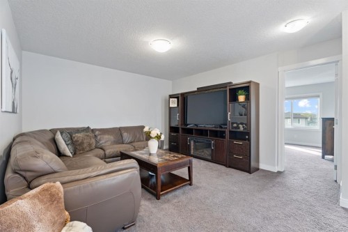 39 Cranbrook Green Se, Calgary, AB - Indoor Photo Showing Living Room