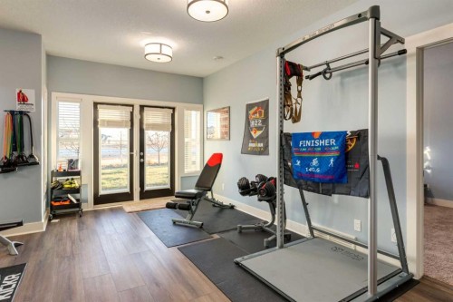 308 Rainbow Falls Way, Chestermere, AB - Indoor Photo Showing Gym Room