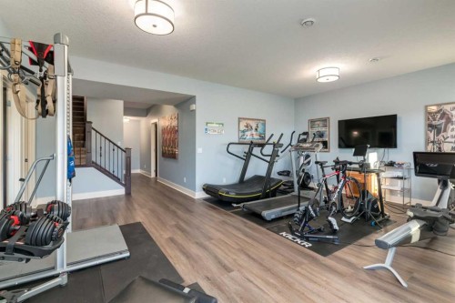 308 Rainbow Falls Way, Chestermere, AB - Indoor Photo Showing Gym Room