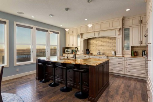 308 Rainbow Falls Way, Chestermere, AB - Indoor Photo Showing Kitchen With Upgraded Kitchen