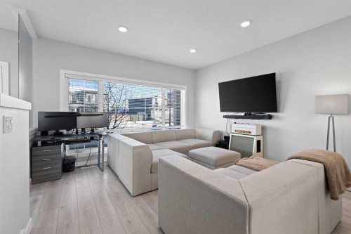 1249 Carrington Boulevard Nw, Calgary, AB - Indoor Photo Showing Living Room