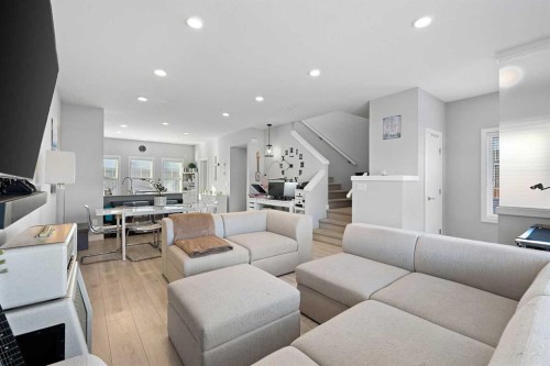 1249 Carrington Boulevard Nw, Calgary, AB - Indoor Photo Showing Living Room