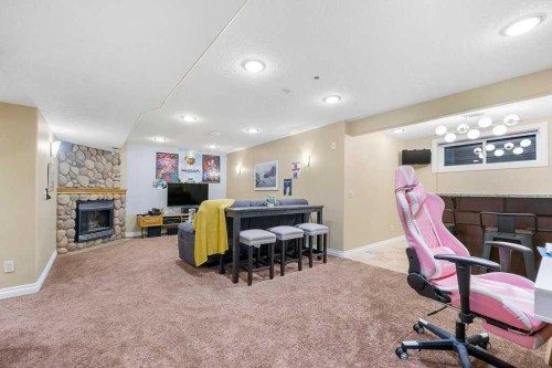 178 Cranwell Close Se, Calgary, AB - Indoor With Fireplace