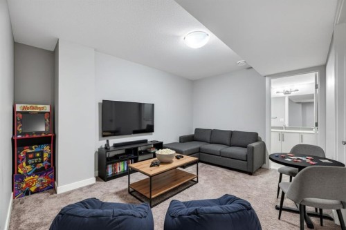 514 Redstone Crescent Ne, Calgary, AB - Indoor Photo Showing Living Room